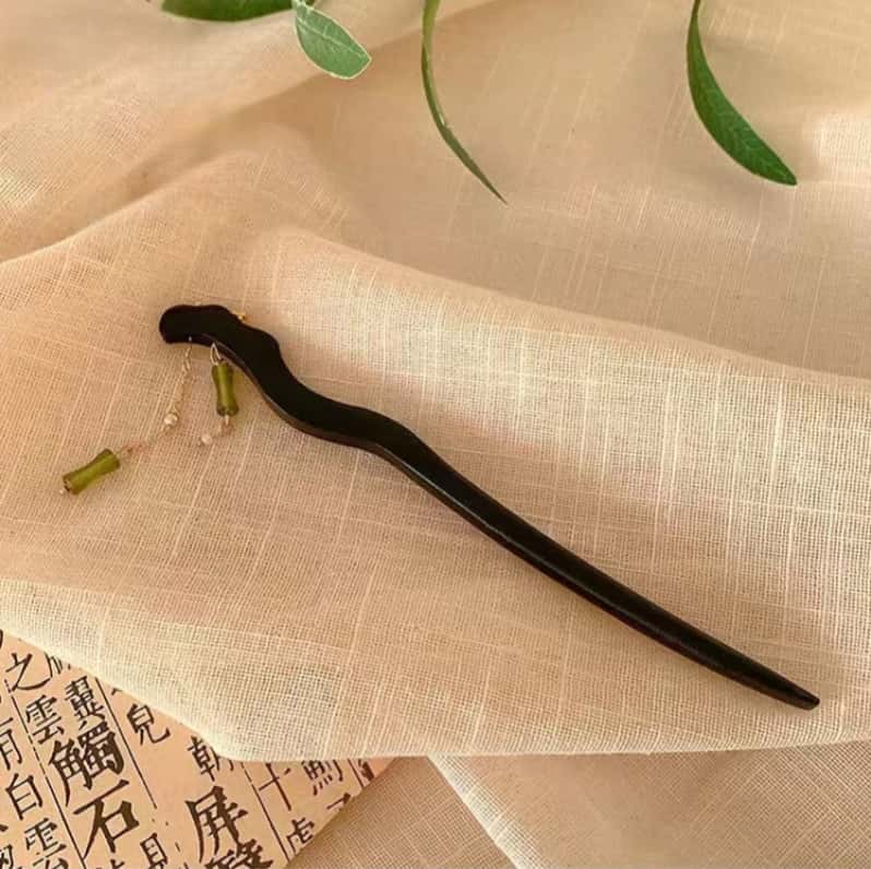 Handmade Bamboo Tassel Hairpin - Zen-style Hairpin