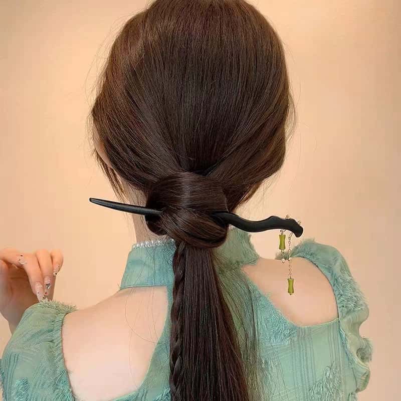 Handmade Bamboo Tassel Hairpin - Zen-style Hairpin