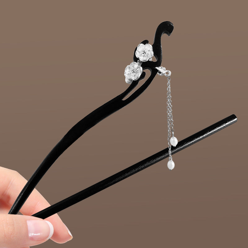 New Chinese Style Vintage Lotus Wooden Hair Stick