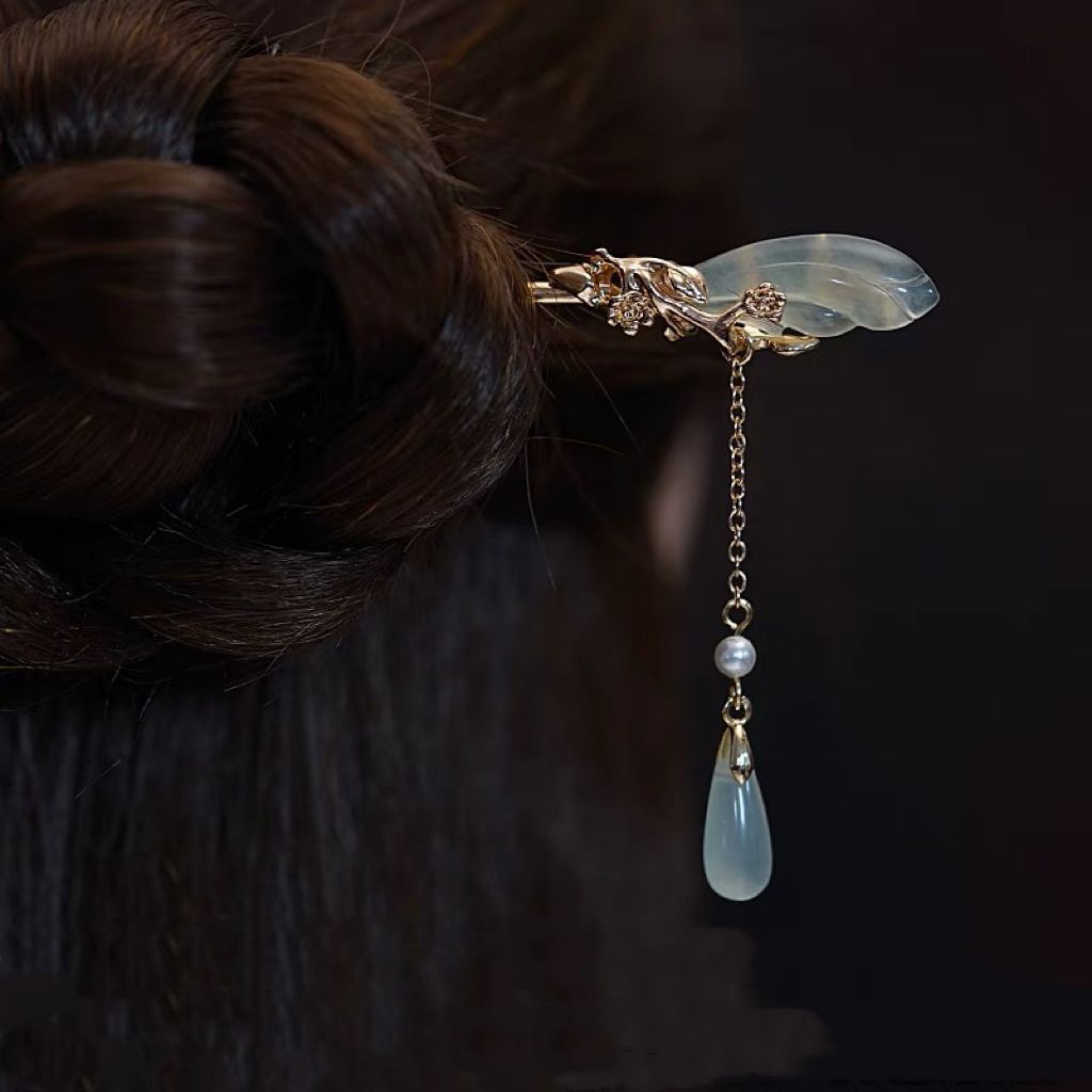 Natural Magnolia Flower Hairpin Zen Handmade Hair Stick